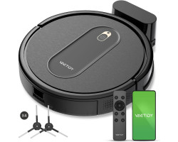 Vactidy Robot Vacuum with 2000Pa Suction Power, 2.4GHz WiFi/App/Alexa/Siri Control